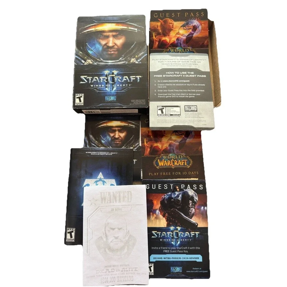 Starcraft Star Craft II Wings of Liberty PC MAC W/Keys Excellent Contents